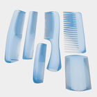 Plastic Hair Comb, Set of 6 - Colour/Design May Vary, , small image number null