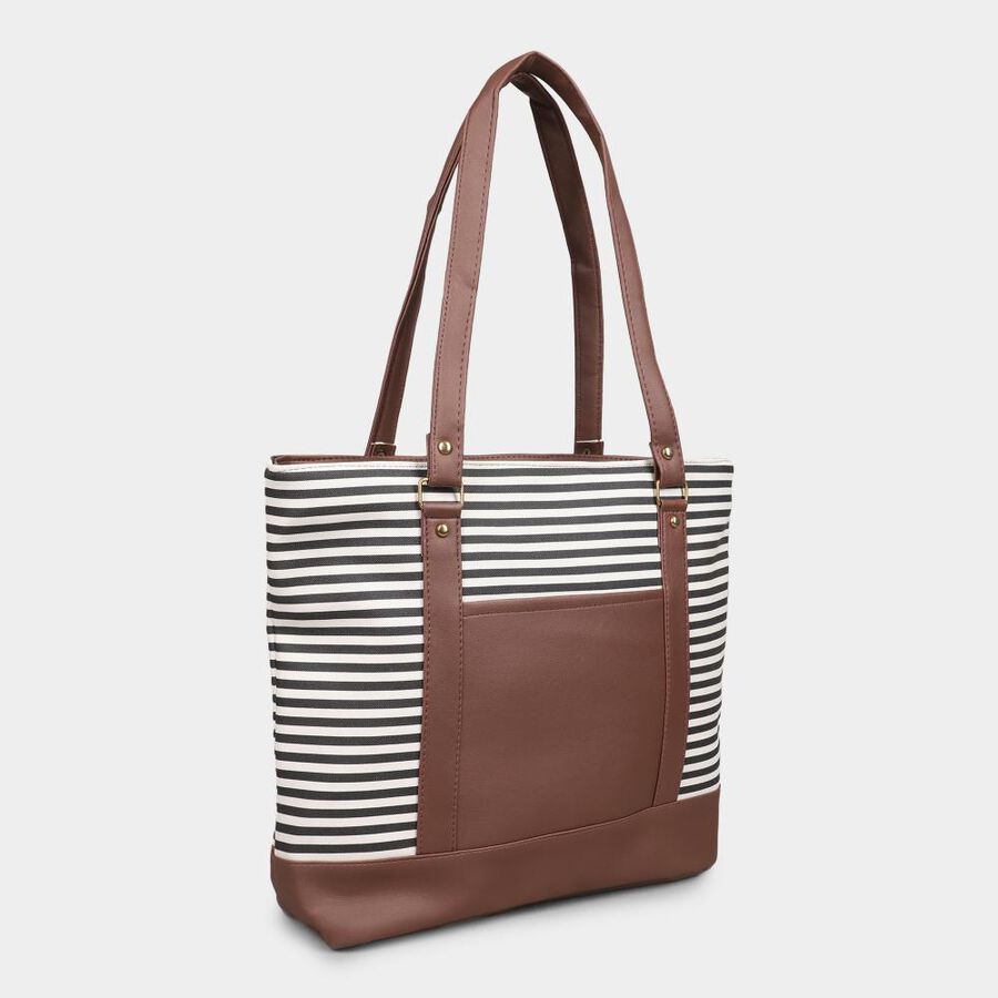 Women's Brown Pu Hand Bag, , large