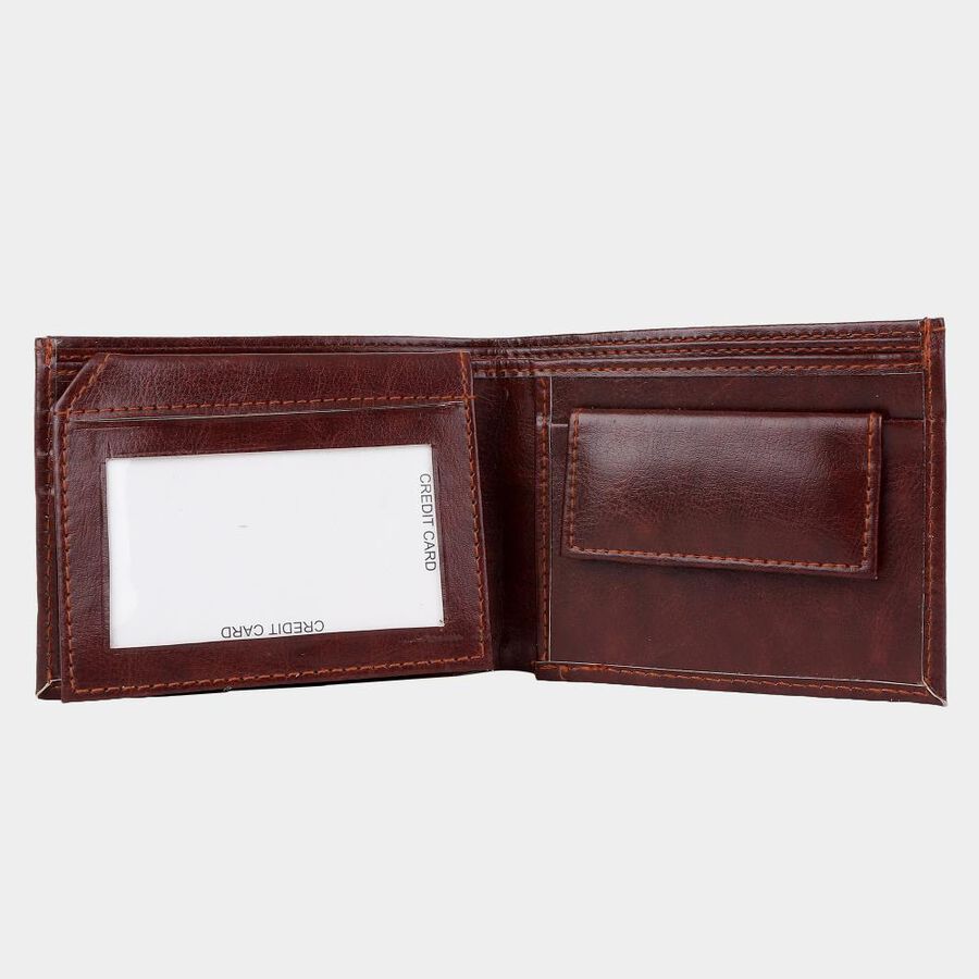 Men's Brown Polyurethane Wallet, , large image number null