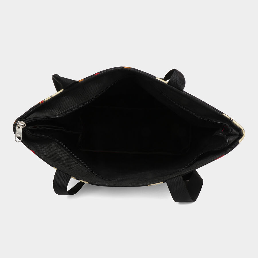 Women's Black Fabric-Polyester Tote Bag, , large image number null