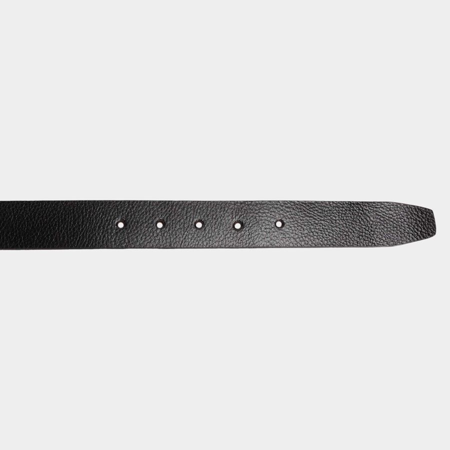 Men's Black Leather Casual Belt, , large image number null