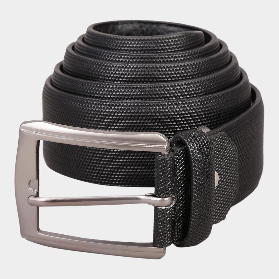 Men's Black Polyurethane Casual Belt, , large image number null