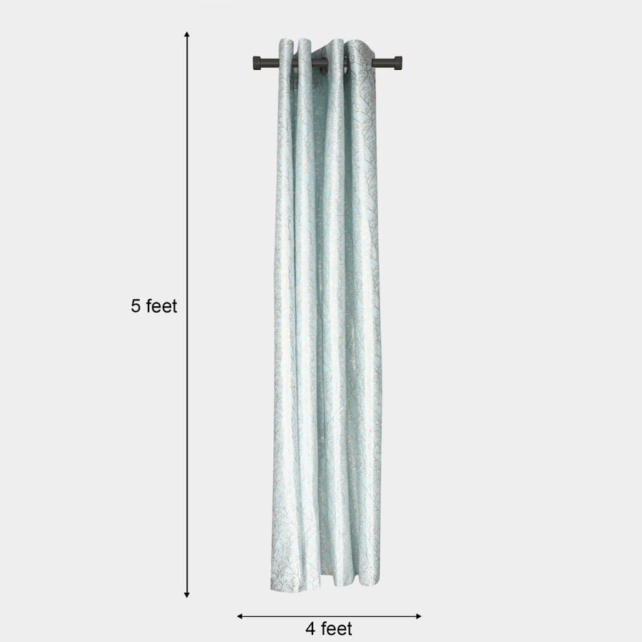 5 ft. Aqua Polyester Curtain, , large image number null