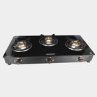 LPG Gas Stove 3 Burner Glass Top, 1 star BEE rating, , small