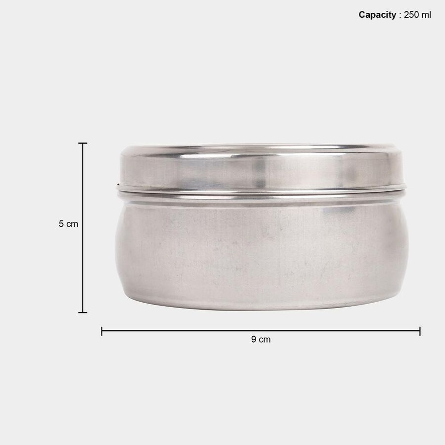 250 ml Stainless Steel Poori Dabba, , large image number null