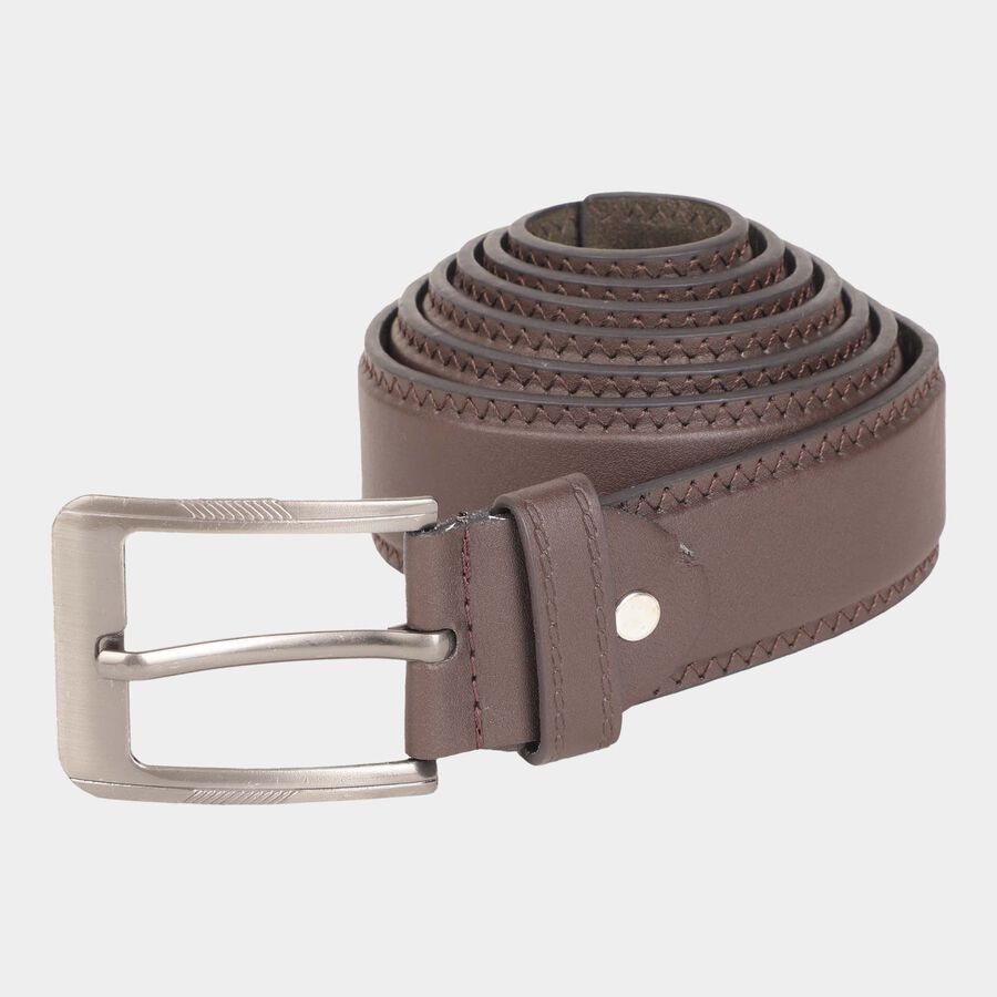 Men's Polyurethane Casual Belt, Size 36, Smooth/Plain, , large image number null