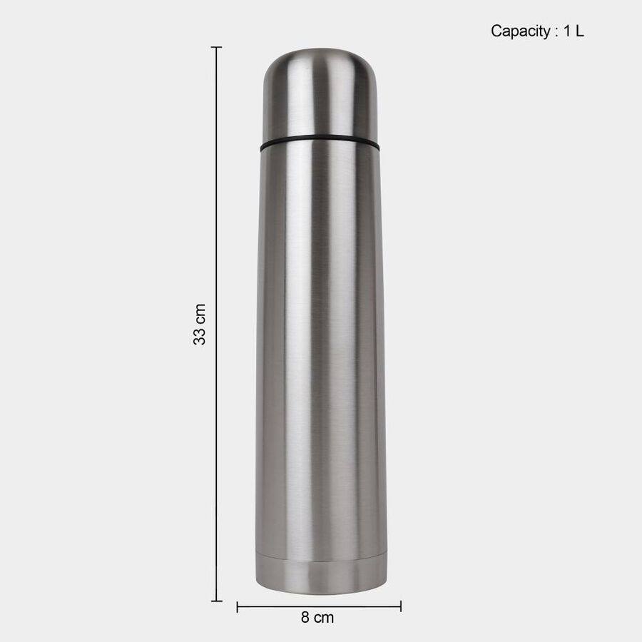 1 L Steel Insulated Water Bottle | 24 Hours Hot and Cold Water Bottle, , large image number null