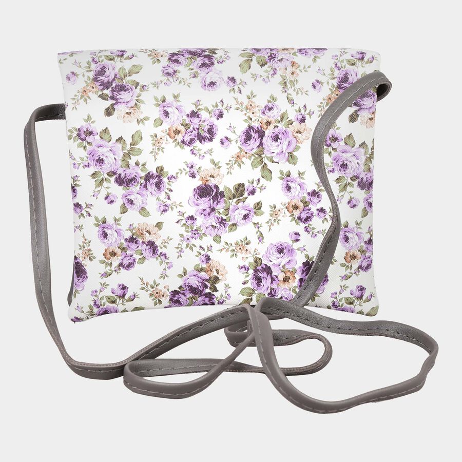 Women's Dark Grey Polyurethane Sling Bag, , large image number null