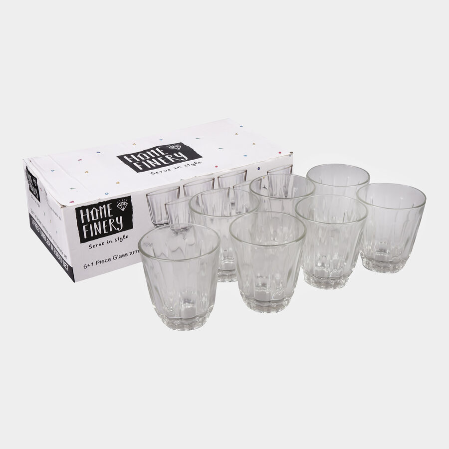 Glass Tumbler Set of 7, , large image number null
