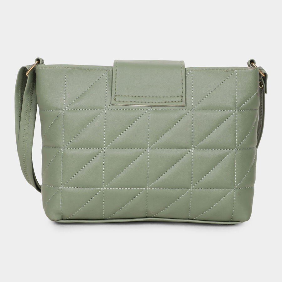 Women's Green Polyurethane Handbag, , large image number null
