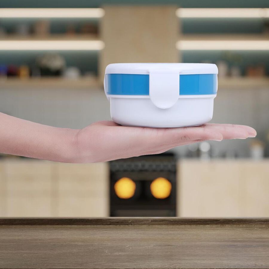 PlasticLunch Box - 1 Container; 1 Spoon - Color/Design May Vary, , large