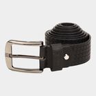 Men's Black Leather Casual Belt, , small image number null