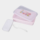 Plastic Lunch Box - 1 Big Container; 1 Small Container; 1 Spoon, , small image number null