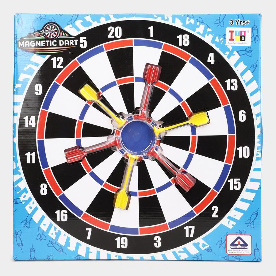 Magnetic Dart Board, 1 Dart Board; 6 Darts, , large image number null
