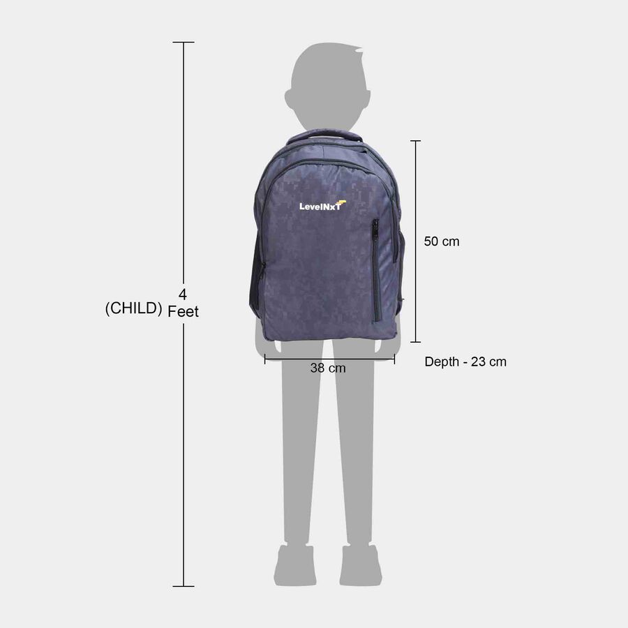 Dark Blue Polyester Backpack, , large image number null