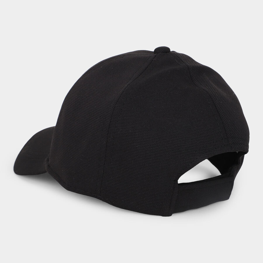 Men's Black Fabric Cap, , large