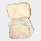 Women's Beige Polyurethane Makeup Bag, , small image number null