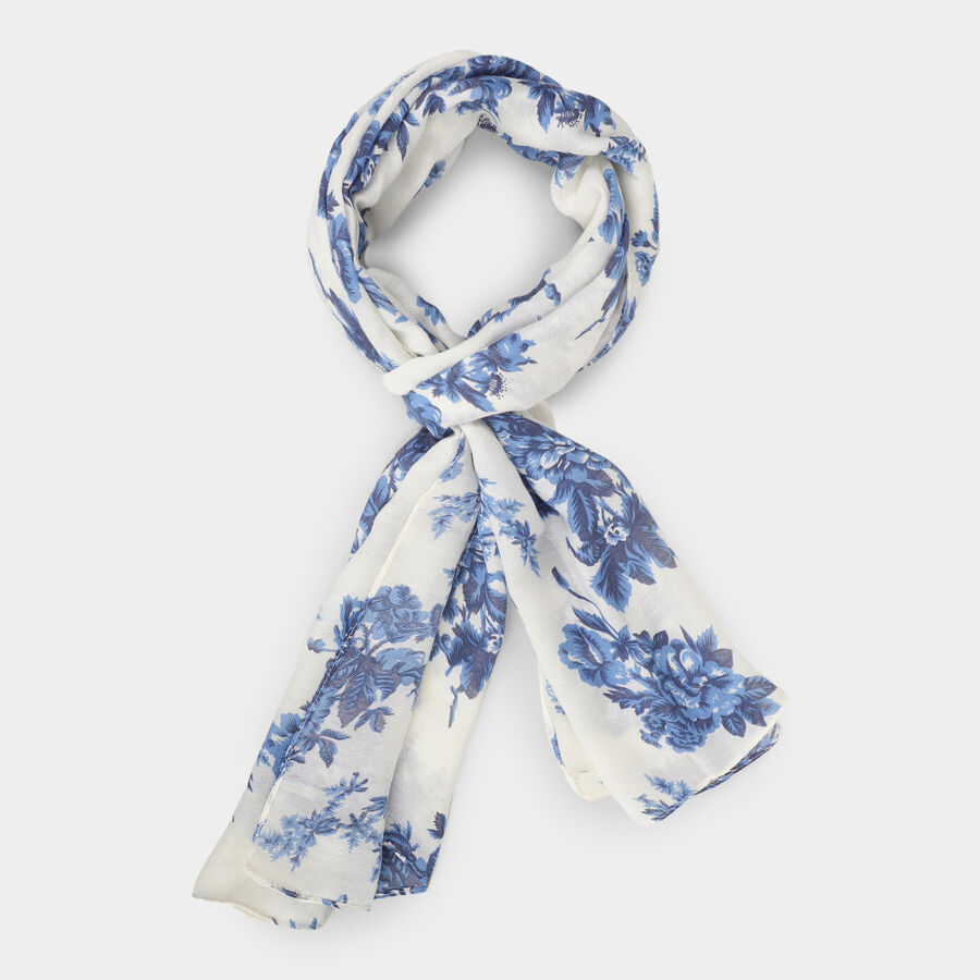 Women's Dark Blue Fabric Scarf, , large image number null