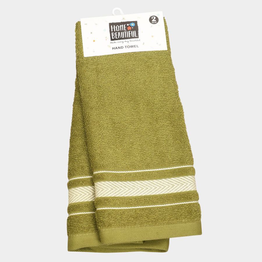 380 GSM Green Cotton Hand Towel, , large