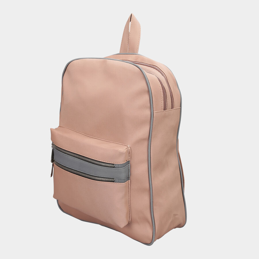 Women's Solid Polyurethane Backpack, , large image number null