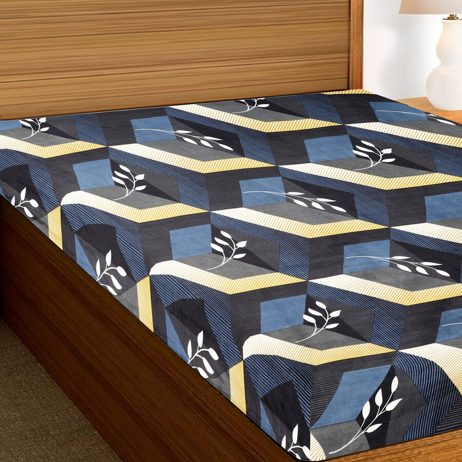 Grey Microfiber Single Bedsheet, , large image number null