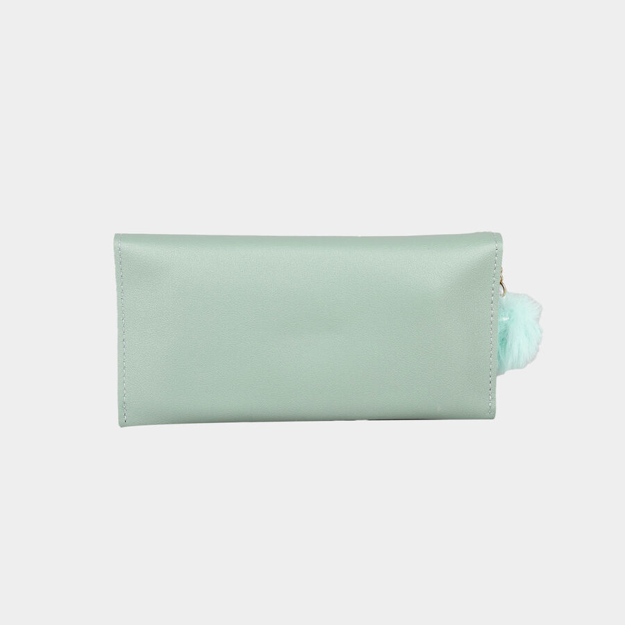 Women's Polyurethane Envelope/Zipper Hand Pouch, , large image number null