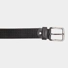 Men's Black Leather Casual Belt, , small image number null