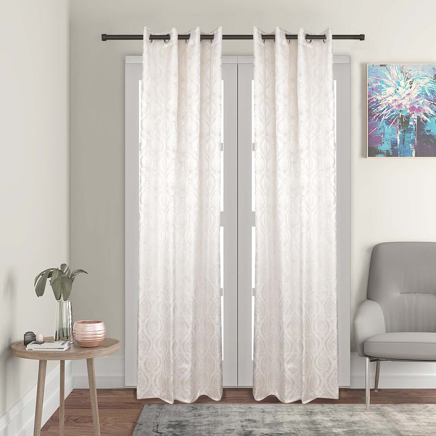 7ft. White Microfiber Door Curtain, , large image number null