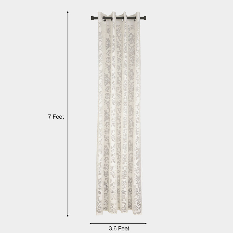 7ft. Cream Microfiber Door Curtain, , large image number null