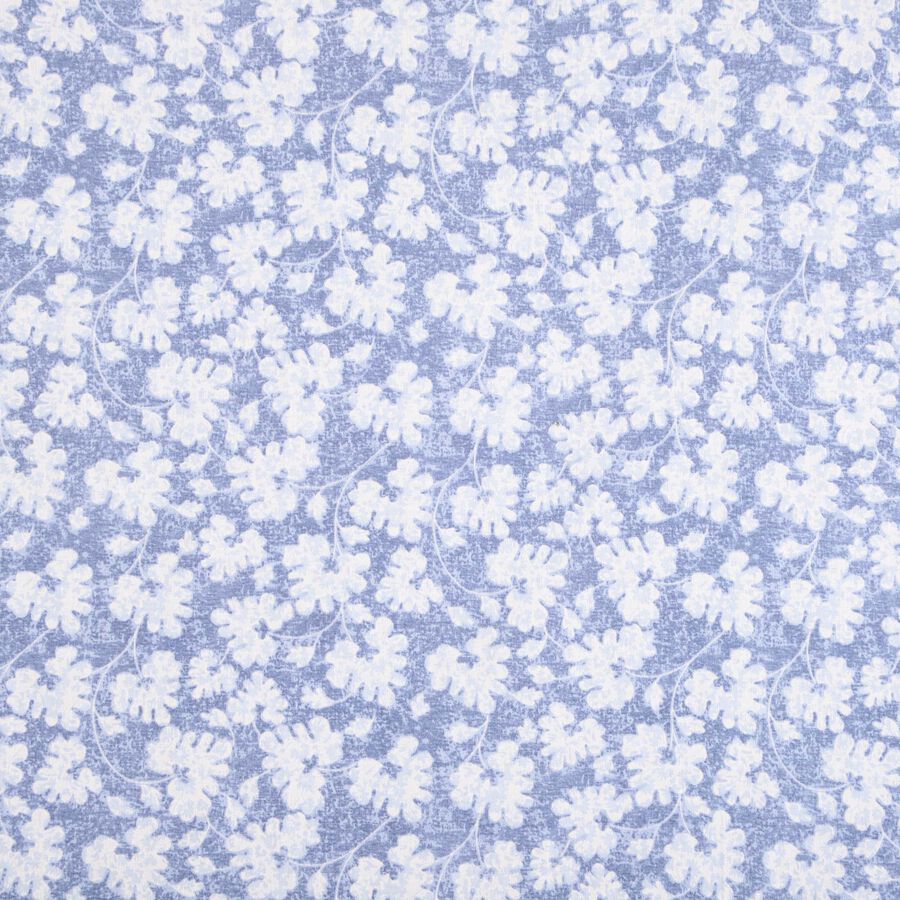 Light Blue Cotton Blend Single Bedsheet, , large image number null