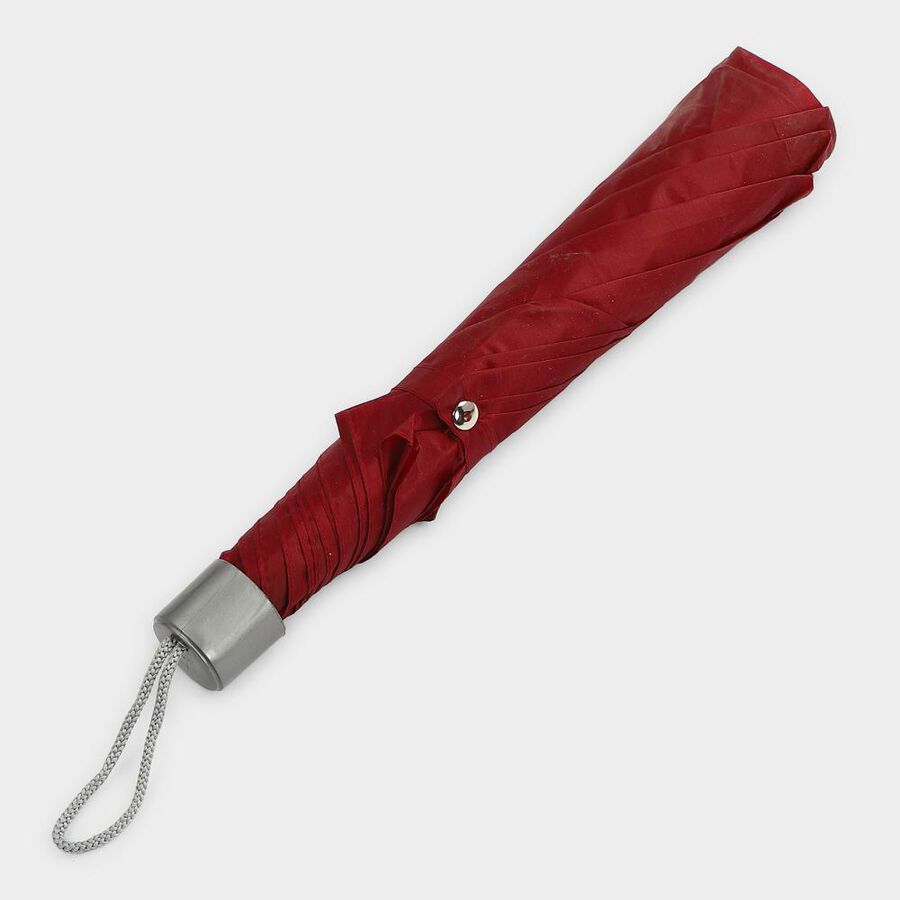 Men's Maroon Polyester Umbrella, , large