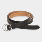 Women's Black Polyurethane Belt, , small image number null