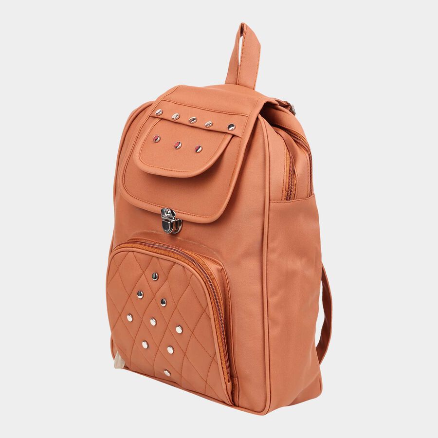 Women's Embellished Polyurethane Backpack, , large image number null