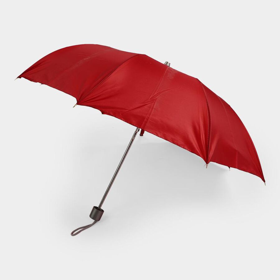Men's Maroon Polyester Umbrella, , large