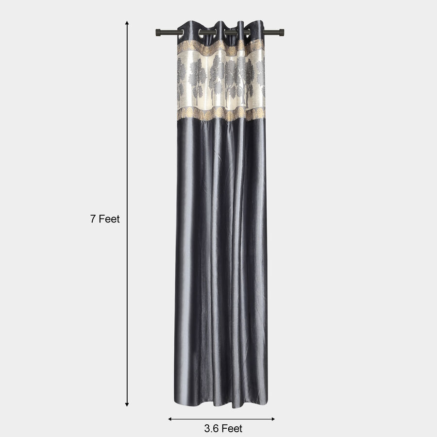 7ft. Grey Microfiber Door Curtain, , large image number null