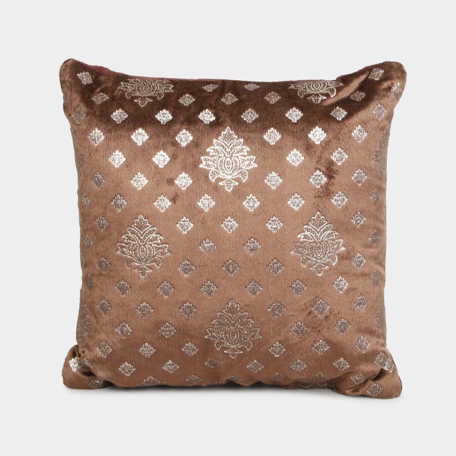 Brown Foil Printed Cushion, , large