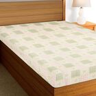 Pastel Green Cotton Floral Printed Single Bedsheet, , small