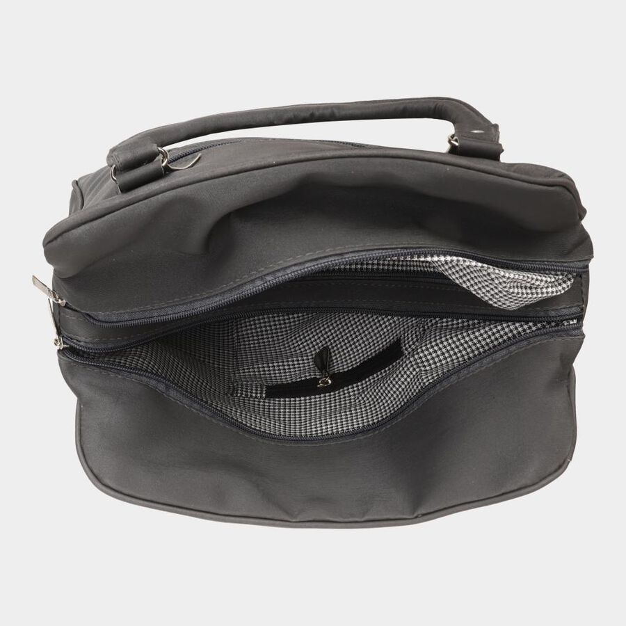 Women's Grey Polyurethane Tote Bag, , large image number null