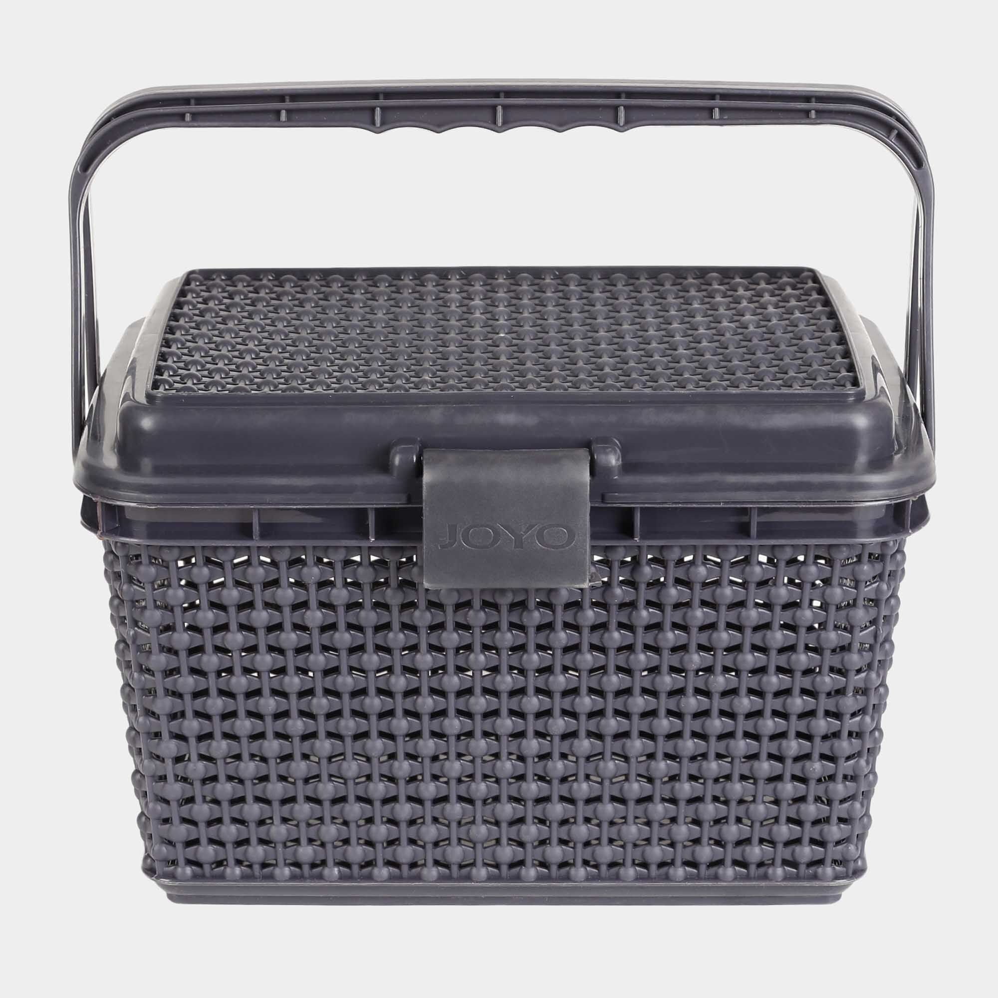 Plastic basket with lid deals