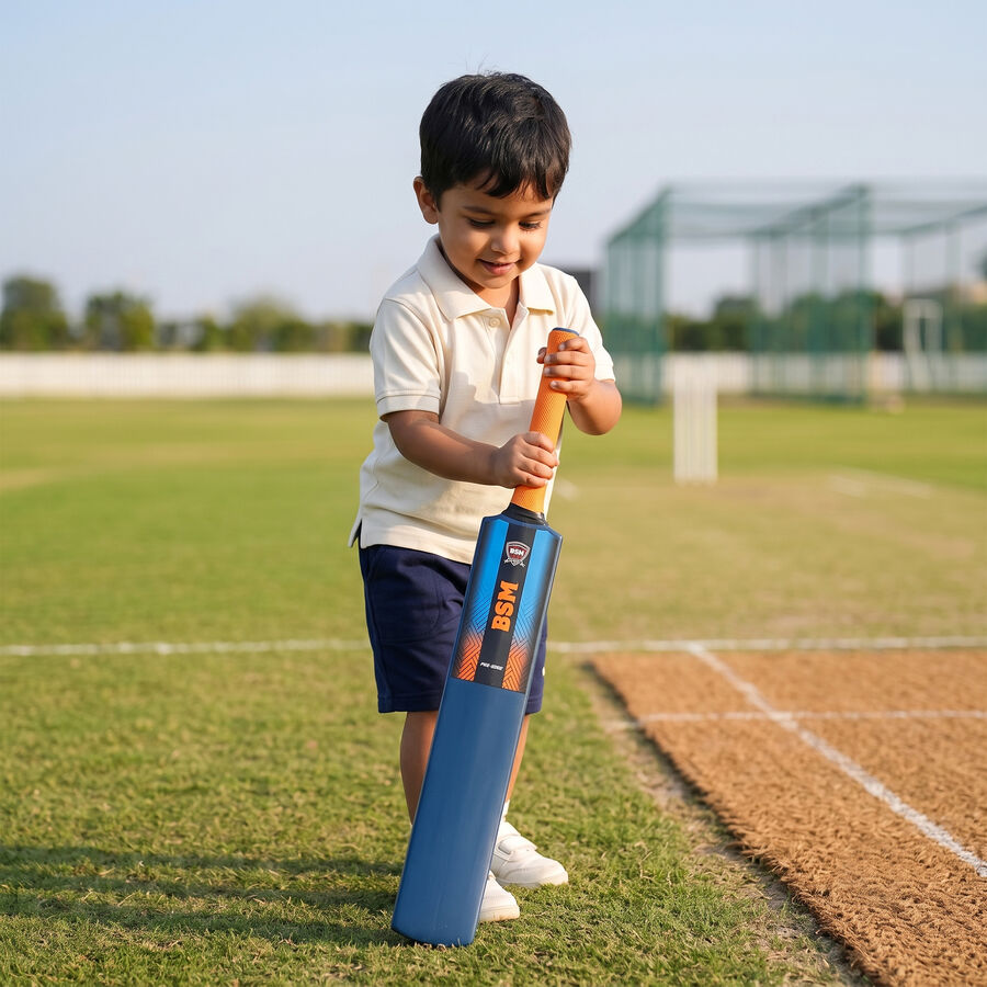 kid's Dark Blue Polymide Cricket Bat, , large