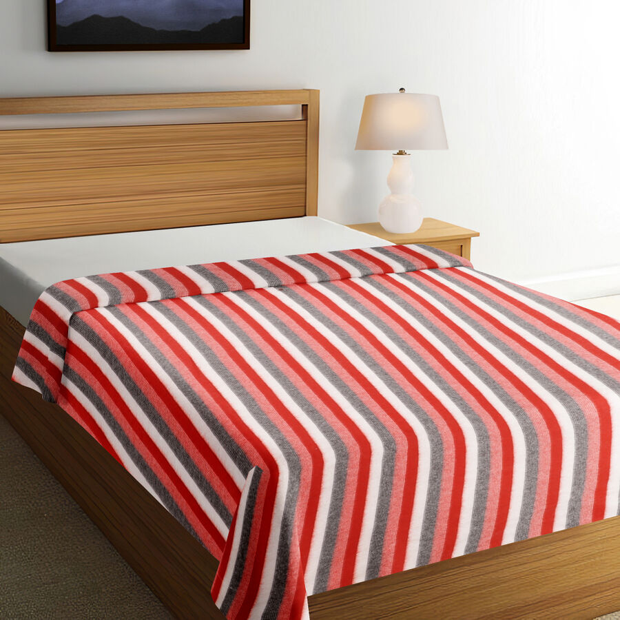330 GSM Red Microfiber Blanket, , large image number null