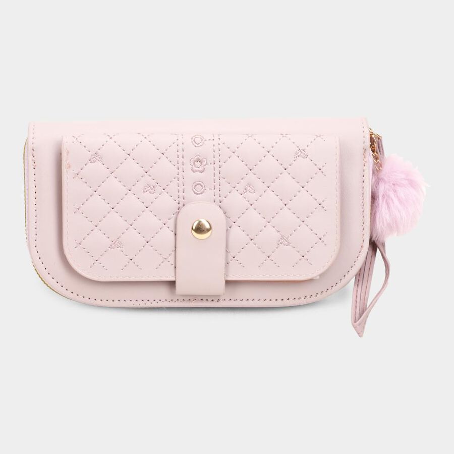 Women's Colour Block Polyurethane Long Wallet, , large image number null