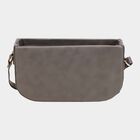 Women's Grey Polyurethane Sling Bag, , small
