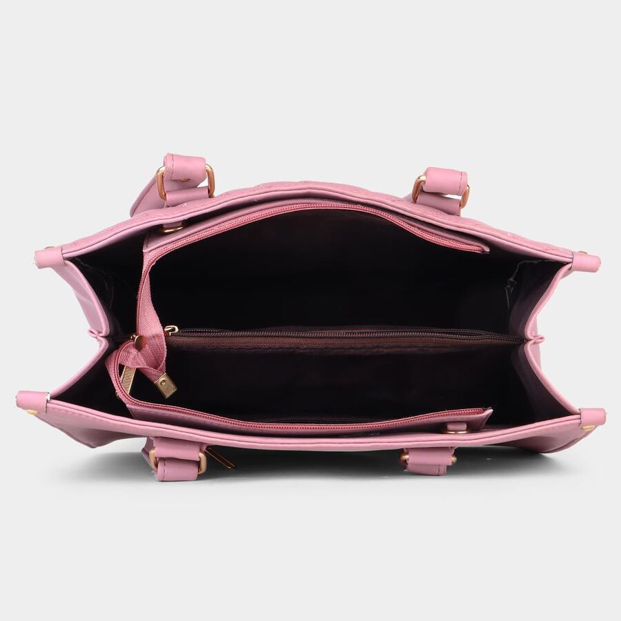 Women's Dark Pink Polyurethane Hand Bag, , large image number null