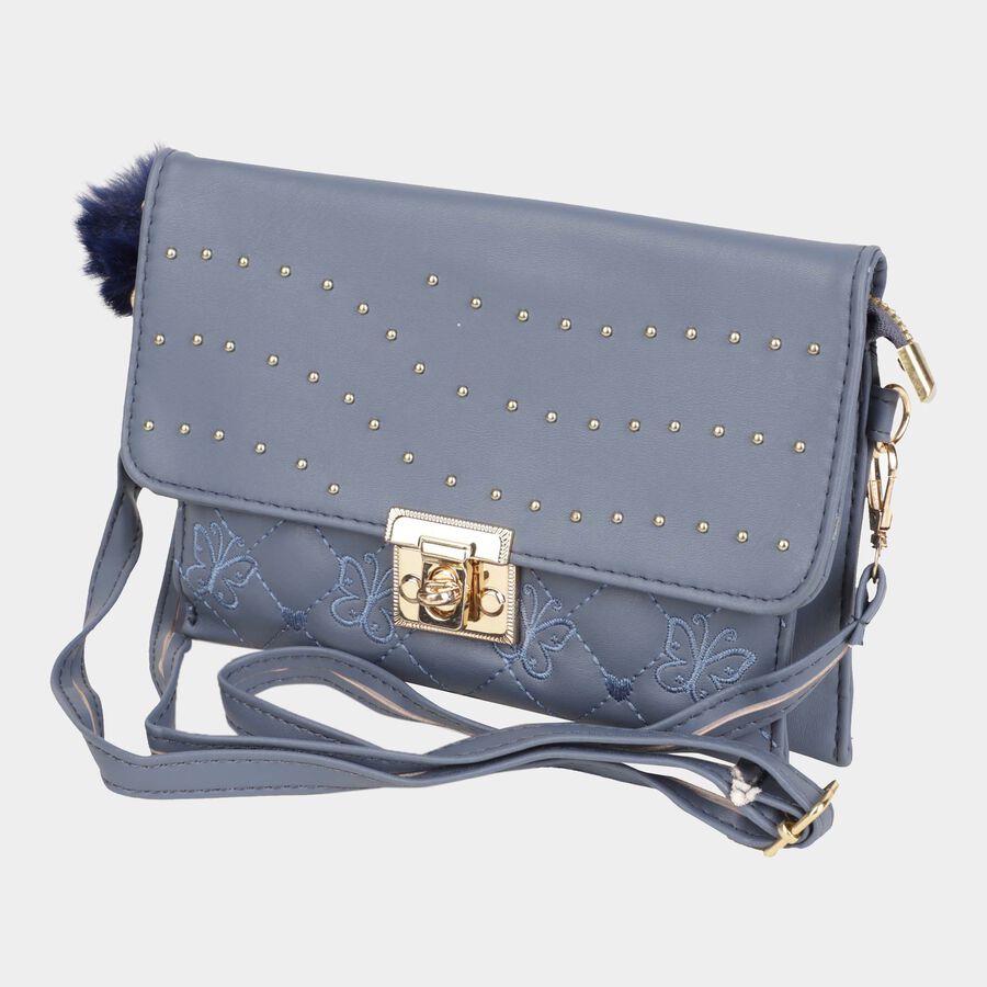 Women's Polyurethane Zipper Sling Bag, , large image number null
