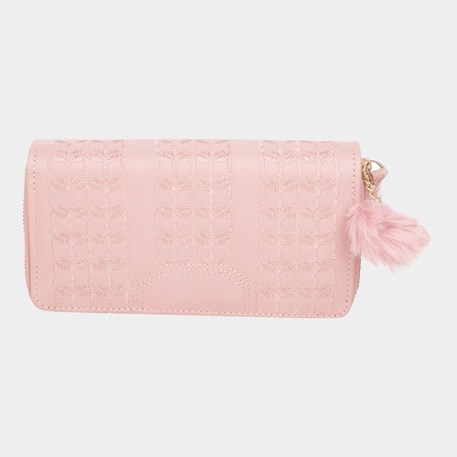 Women's Polyurethane Zipper Hand Pouch, , large image number null