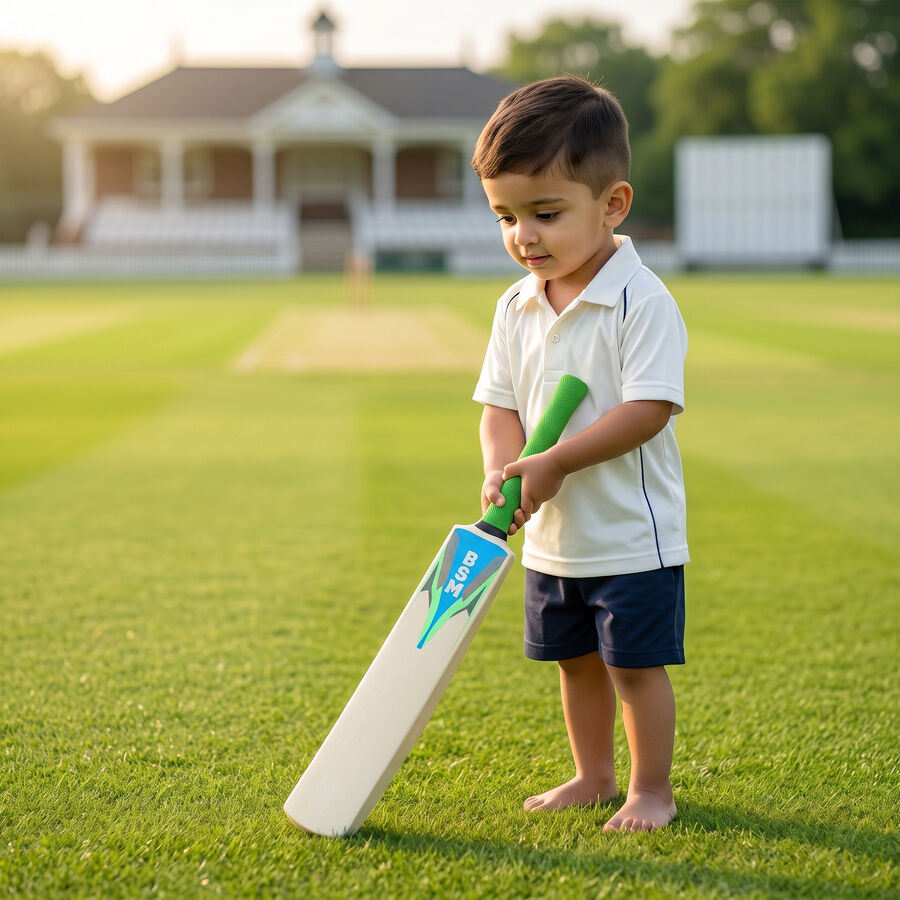 kid's Beige Polymide Cricket Bat, , large