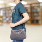 Women's Grey Polyurethane Sling Bag, , small image number null