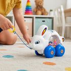 Kid's White Plastic Pull Along, , small