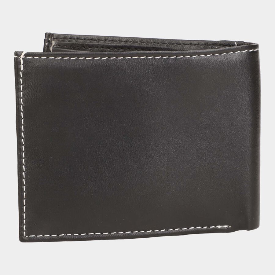 Men's Black Polyurethane Wallet, , large image number null